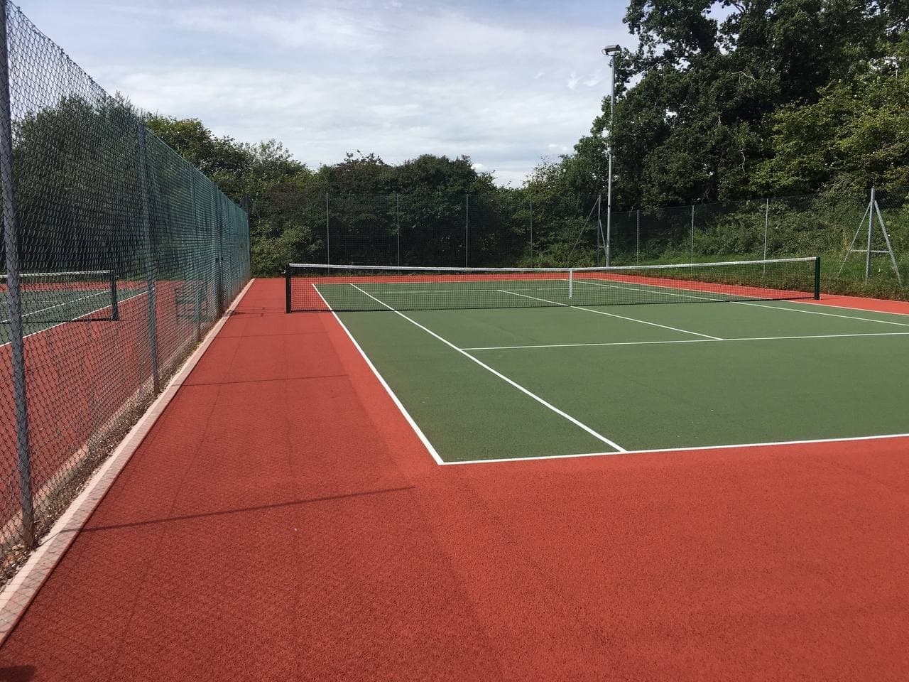 new construct tennis court in Portsmouth