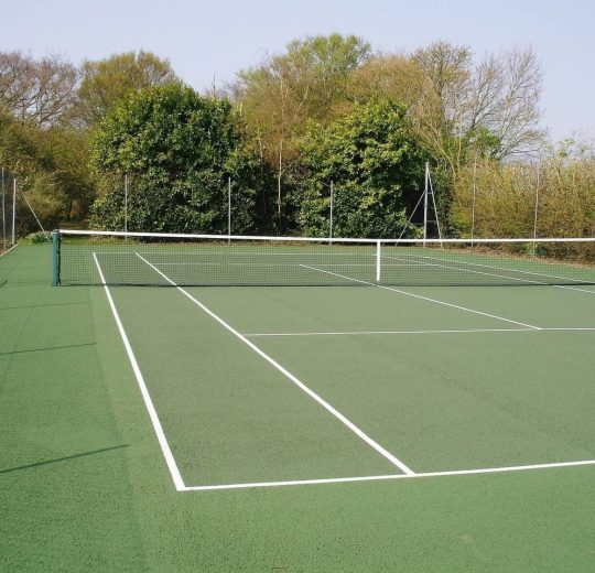 Newly constructed tennis court in Portsmouth